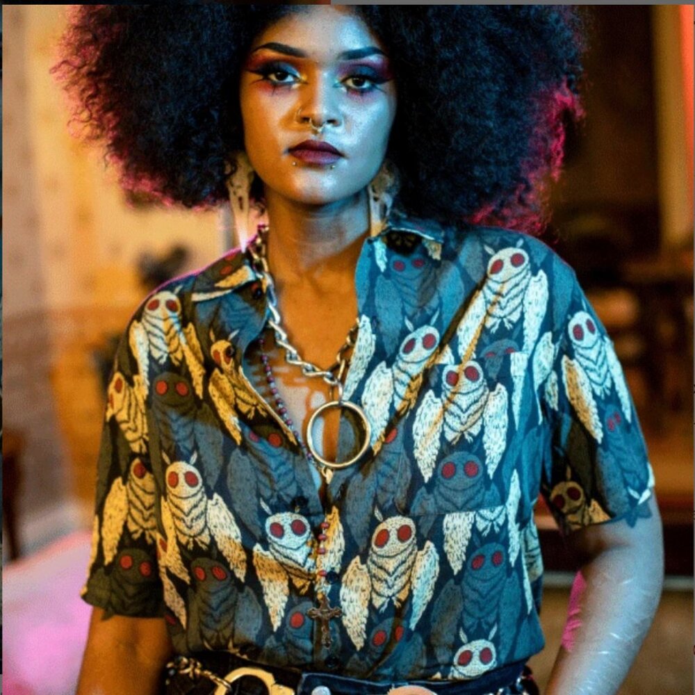 Wicked Clothes Button-Ups Mothman Button-Up Shirt - image 1